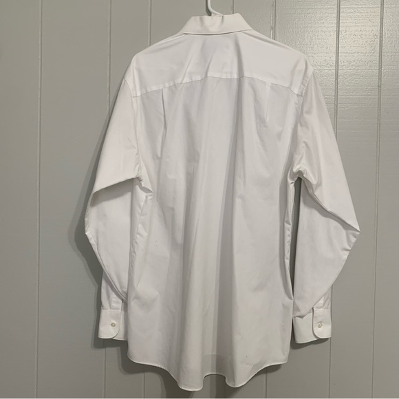 Men’s White Geoffrey Beene Collard Long-Sleeve Button Down Dress Shirt - Picture 6 of 8
